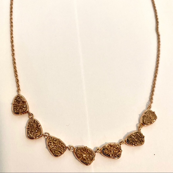 Kendra Scott Connie Necklace Rose Gold Drusy - Picture 5 of 5